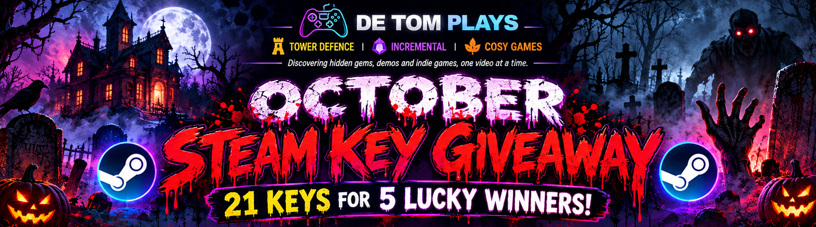 De Tom Plays October Halloween Steam Key Giveaway