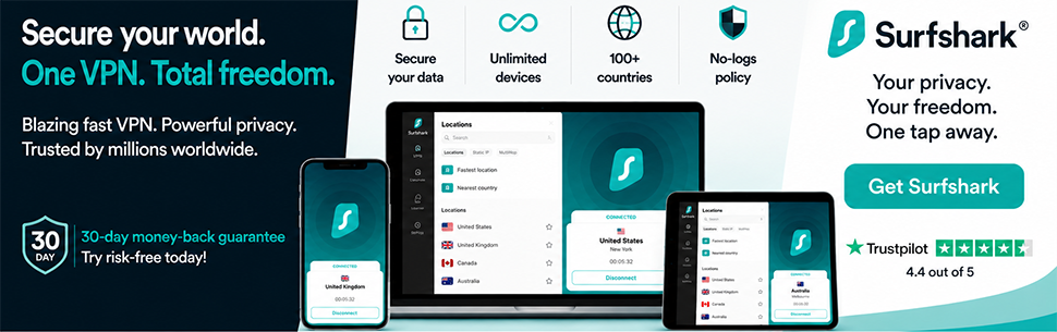 SurfShark - Blazing fast VPN. Powerful privacy. Trusted by millions, including De Tom Plays