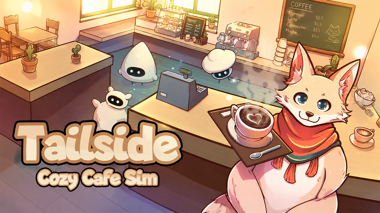 Tailside: Cozy Cafe Sim review artwork